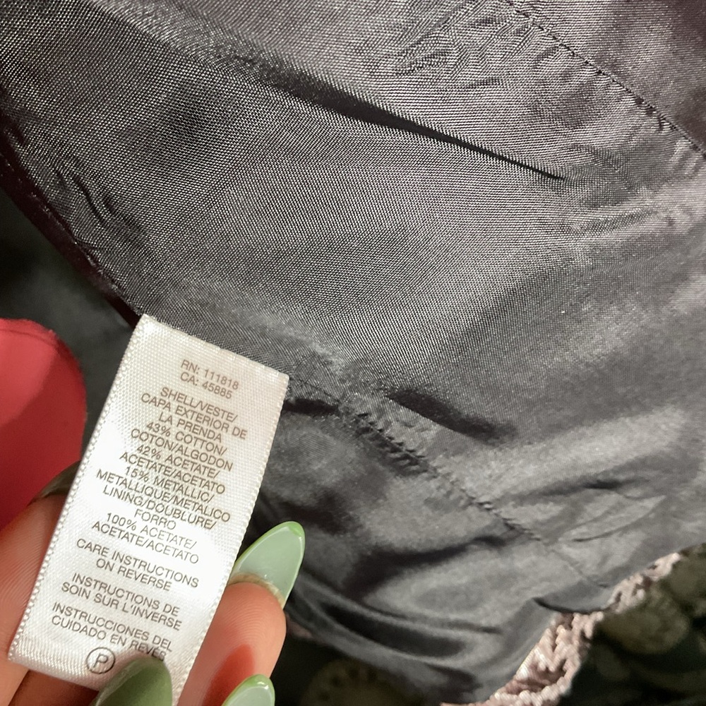 NWOT Michael Kors Metallic Jacquard Swing Jacket - Picture 5 of 6